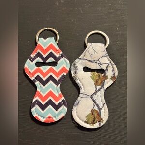 Chevron, Woodland, & Sugar Skull Lip Balm Keychain Holders -